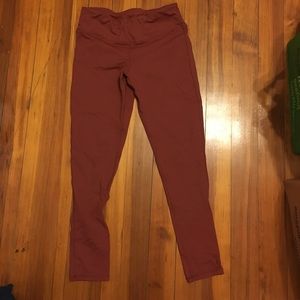 Maroon full length queenie yoga leggings